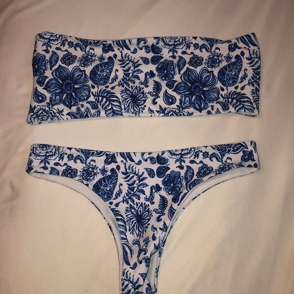 Blue Bikini Top and bottom